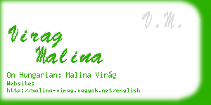 virag malina business card